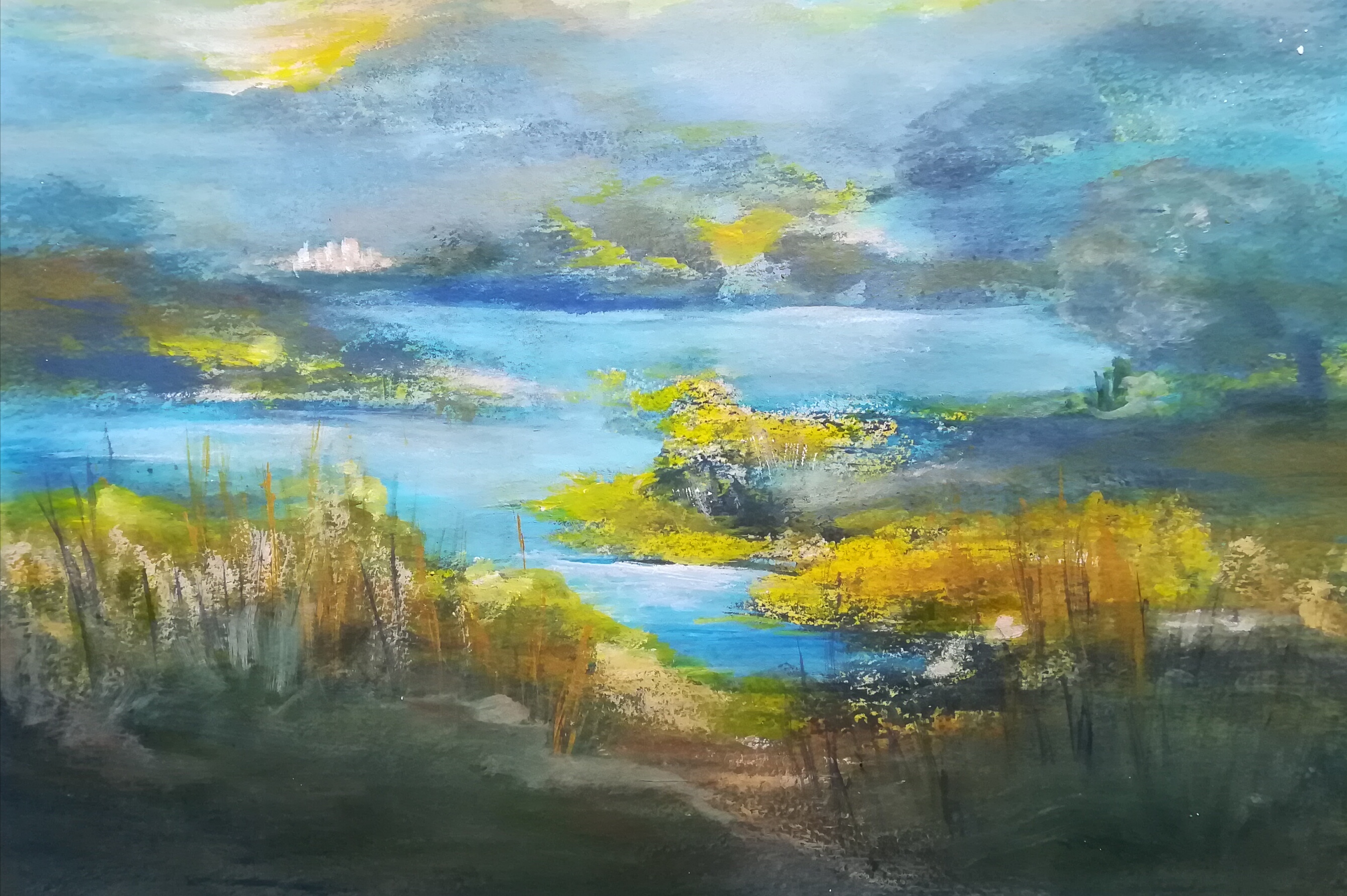 Bild Weiße Stadt am blauen See